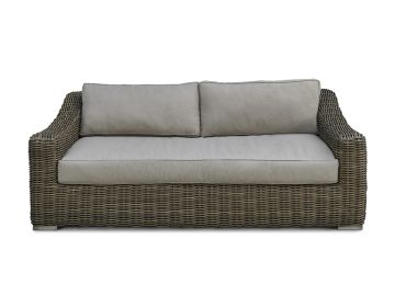 Sapelo Outdoor Beige Wicker Sofa