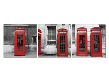 Telephone 3-Panel Acrylic Painting
