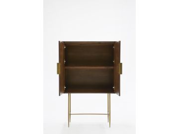 Selena Modern Acacia & Brass Chest
