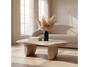 Slone - Modern Beige Concrete Coffee Table