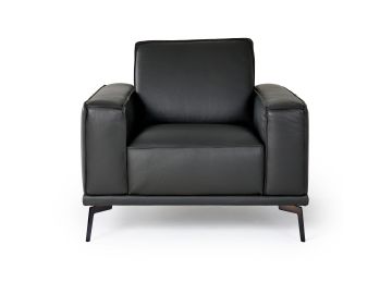 Soho - Italian Grey Leather Armchair