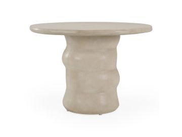 Sosso - Modern Beige Round Concrete Dining Table