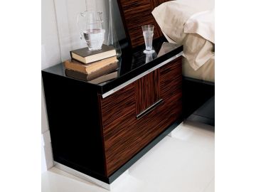 ALF Stromboli Italian Modern Ebony Nightstand