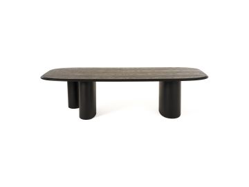 Summit - Modern 118" Black Ash Dining Table