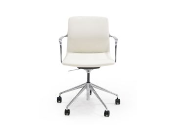 Sundar - Modern White Mid Back Conference Office Chair