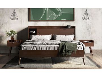 Sutton - Mid-Century Elisa Acacia Wood Bed