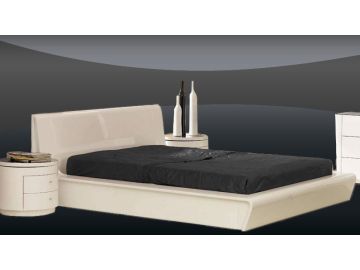 Symphony Contemporary White Lacquer Bed