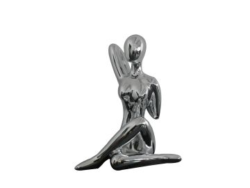 Yoga Modern Silver Sculpture