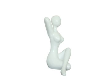 Yoga Modern White Sculpture