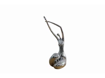 Lass Modern Silver Sculpture