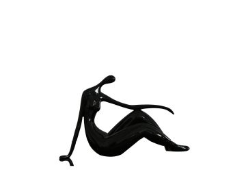 Interlude Modern Black Sculpture