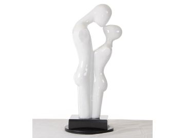 Love - Modern White Polyresin Sculpture
