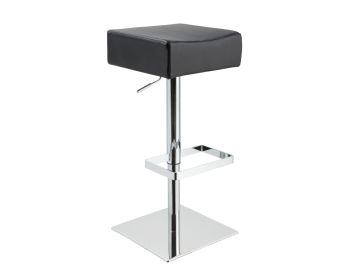 T1059 Eco-Leather Black Contemporary Bar Stool