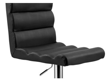 T1066 Eco-Leather Black Contemporary Bar Stool