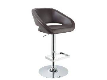 Joel - Contemporary Brown Eco-Leather Bar Stool