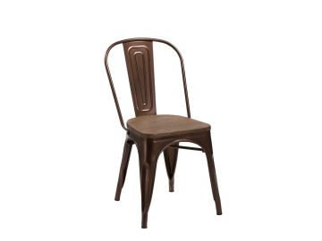 Jethro - Modern Copper & Wood Dining Chair (Set of 2)