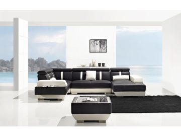 T286 Modern Leather Sectional Sofa