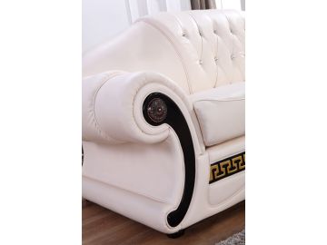 Suzanne Classic Cream Leather Sofa Set