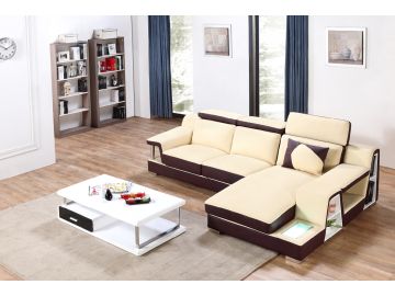 T718 Mini Modern Leather Sectional Sofa