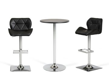 Tal - Contemporary Black Matte Bar Table