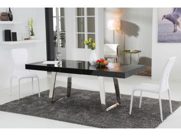 Banks Contemporary Black Extendable Dining Table