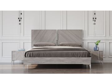 Alexa Italian Modern Grey Bedroom Set