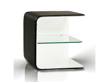 Spirit Contemporary Black and White Nightstand
