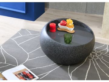 Elton Modern Faux Granite End Table