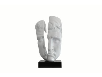 Face Modern White Sculpture