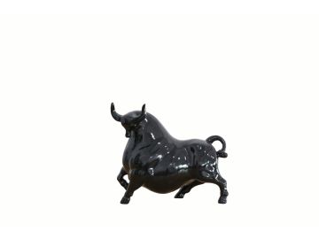 Bull Modern Black & Brown Sculpture