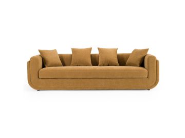 Tiene - Modern Orange Fabric 4-Seat Sofa
