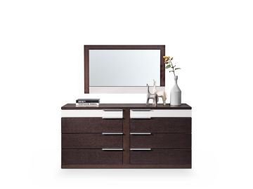 Torino Modern Brown Oak & Grey Dresser