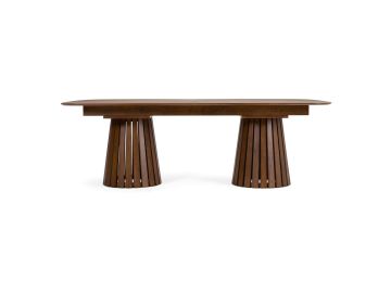 Truman - Mid-Century Modern Walnut Extendable Dining Table