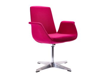 Dacia Modern Fuchsia Fabric Accent Chair