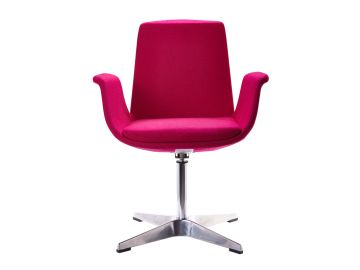 Dacia Modern Fuchsia Fabric Accent Chair