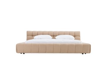 Tyree - Modern Tufted Sand Fabric Bed