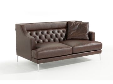 Lamod Italia Ulysses Modern Brown Italian Leather Sofa Set