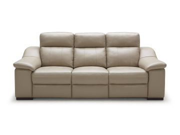 Saffron Modern Beige Leather Sofa Set