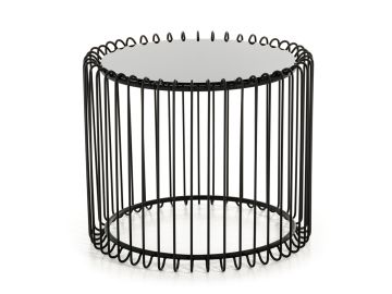 Beacon Contemporary Black Round End Table