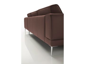 Dima Mirage Modern Brown Leather Sectional Sofa