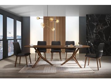 Utah - Modern Walnut Rectangular Dining Table