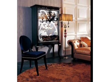 AC510-100 Transitional Black Dining Display Unit