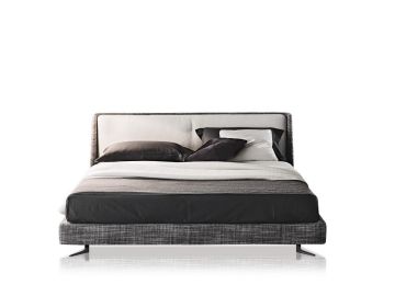 Modrest Clooney  Modern Grey Fabric Queen Platform Bed