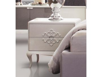 Violin Modern White Nightstand
