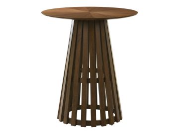 Weiss - Mid-Century Modern Walnut Round Bar Table
