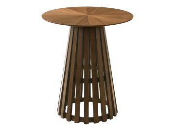 Weiss - Mid-Century Modern Walnut Round Bar Table