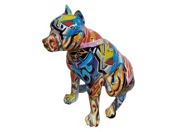 Graffiti Dog Modern Multi-Color Sculpture