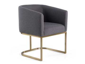 Yukon - Modern Dark Grey Fabric Dining Chair