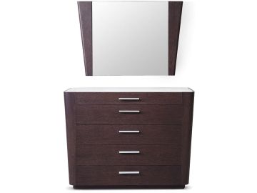 Z507 Modern Brown Oak Dresser with Mirror
