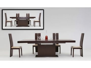 Zenith Modern Red Oak Extendable Dining Table
